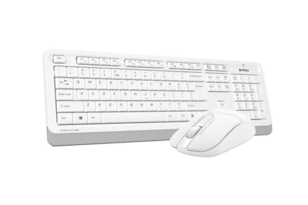 A4tech Set klávesnice+myš FG1012,  Bezdrátový,  US,  bílá1