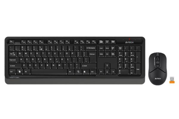 A4tech Set klávesnice+myš FG1012,  Bezdrátový,  US,  černá