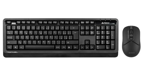 A4tech Bezdrátový kancelářský set klávesnice+myš FG1012S,  CZ/ SK,  černá