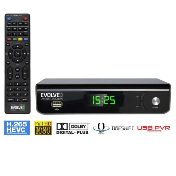 EVOLVEO Omega S3,  HD DVB-T2 H.265/ HEVC rekordér