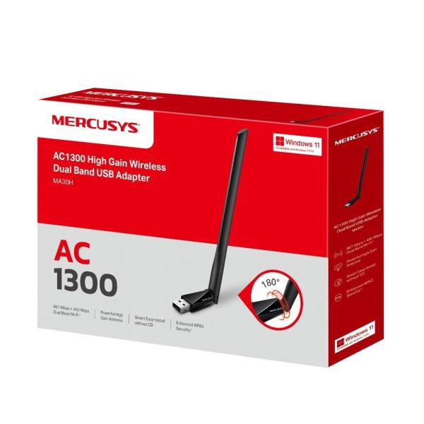 MERCUSYS MA30H WiFi5 USB adapter (AC1300,2,4GHz/5GHz)3