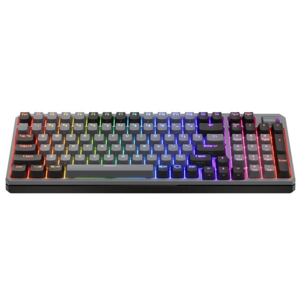 Cooler Master herní klávesnice mechanická MK770,  drátová/ bezdrátová,  Kailh Box V2,  USB,  CZ,  šedá2