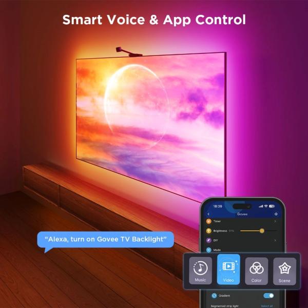 Govee Backlight 3S Netflix TV 55-65 SMART LED podsvícení RGBICW0