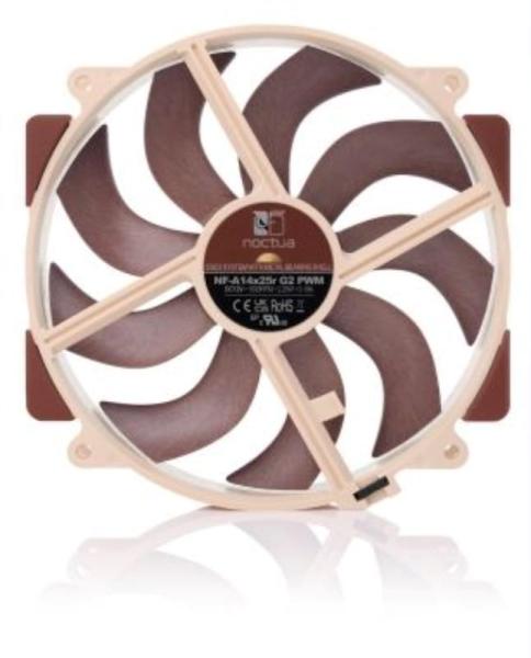 NOCTUA Ventilátor NF-A14x25r-G2-PWM,  140mm,  hnědá2