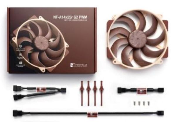 NOCTUA Ventilátor NF-A14x25r-G2-PWM,  140mm,  hnědá3