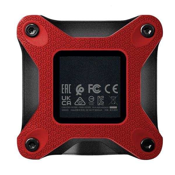 ADATA Externí SSD 1TB SD620,  USB Micro-B,  USB 3.2 Gen 2,  R:520/ W:460MB/ s,  červená4