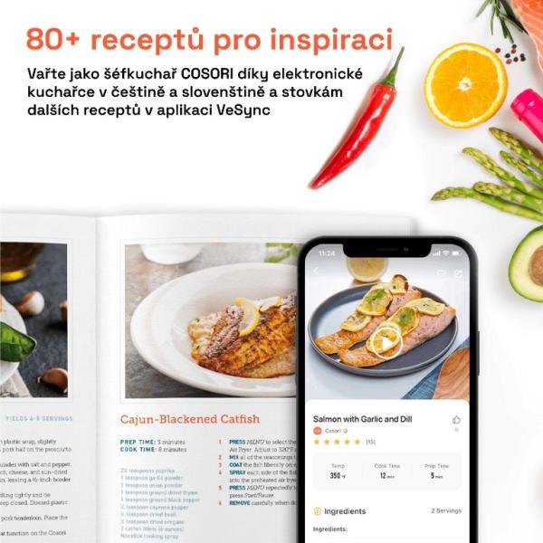 Cosori P653 PREMIUM II Plus Chef edition 6,2l horkovzdušná fritéza9