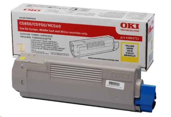 Žltý toner OKI pre C5850/ C5950/ MC560 (6 000 strán)
