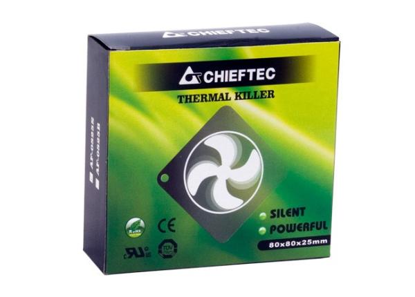 Ventilátor CHIEFTEC AF-0825S,  80x80x25 mm,  s 3/ 4pinovým konektorom1