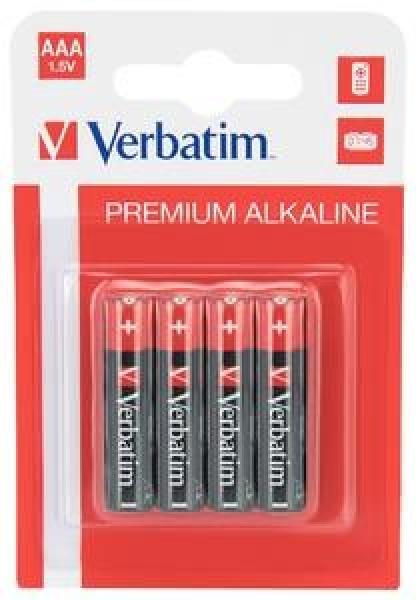 VERBATIM Alkalické baterie AAA,  4 PACK ,  LR3