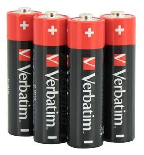 VERBATIM Alkalické baterie AA,   4 PACK ,  LR6