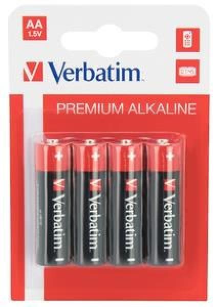 VERBATIM Alkalické baterie AA,   4 PACK ,  LR62