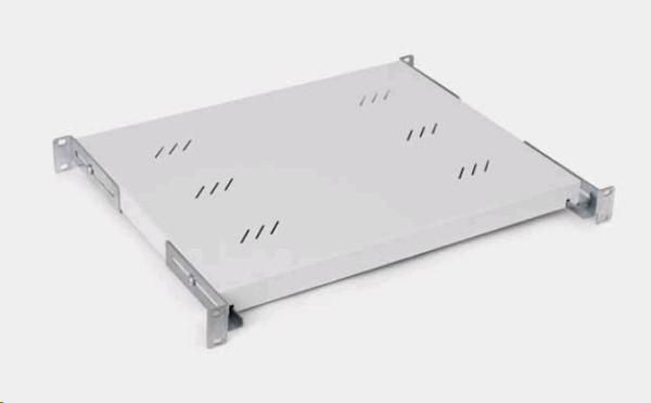TRITON Regál s perforáciou 19",  1U/ 550 mm,  nosnosť 80 kg,  sivý