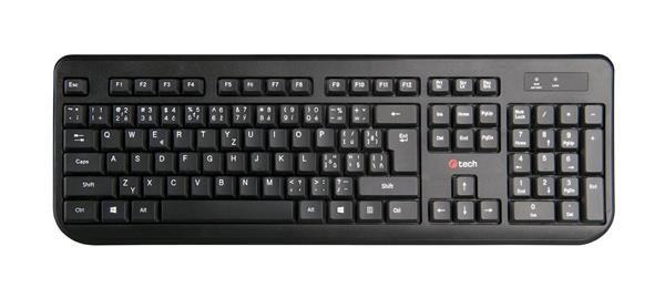 C-TECH klávesnica a myš WLKMC-01,  USB,  čierna,  bezdrôtová,  CZ+SK1