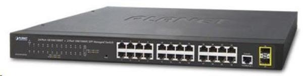Planet switch GS-4210-24T2S,  L2/ L4,  24x 1000Base-T,  2x SFP,  web,  SNMP V3,  VLAN,  QOS,  IPV6