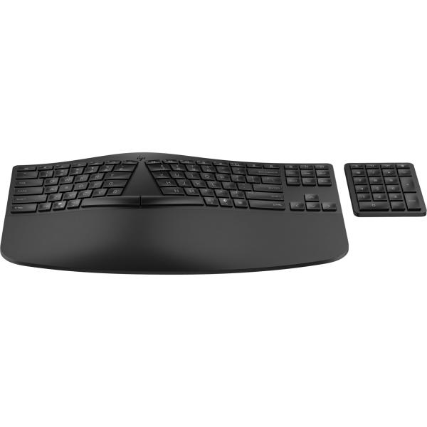 HP 960 Black Ergonomic Wireless Keyboard - bezdrátová ergonomická klávesnice CZ/ SK
