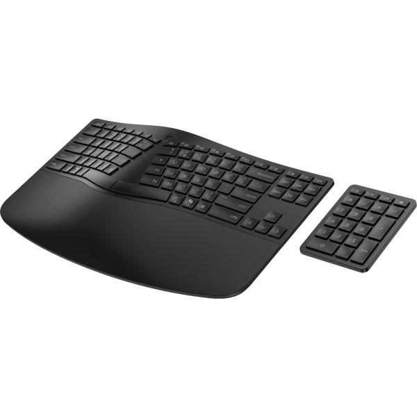 HP 960 Black Ergonomic Wireless Keyboard - bezdrátová ergonomická klávesnice CZ/SK3