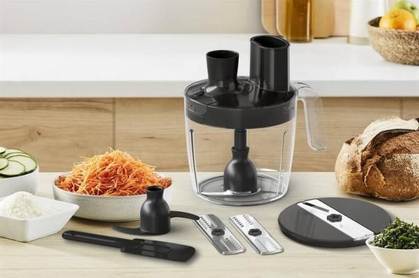 Tefal HB67G830 Quickchef+ 5v1 tyčový mixér,  1000 W,  20 rychlostí,  tichý režim,  plynulá regulace rychlosti,  nerez /  černá10