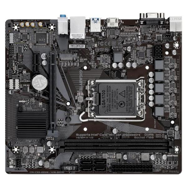 GIGABYTE MB Sc LGA1700 H610M H V2,  Intel H610,  2xDDR5,  1xHDMI,  1xVGA,  mATX2