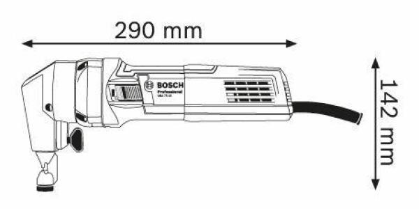 Bosch GNA 75-16 prostřihovač, 750 W, ocel do 400 N mm2 při 1, 6 mm, 2600 volnoběžných zdvihů min1