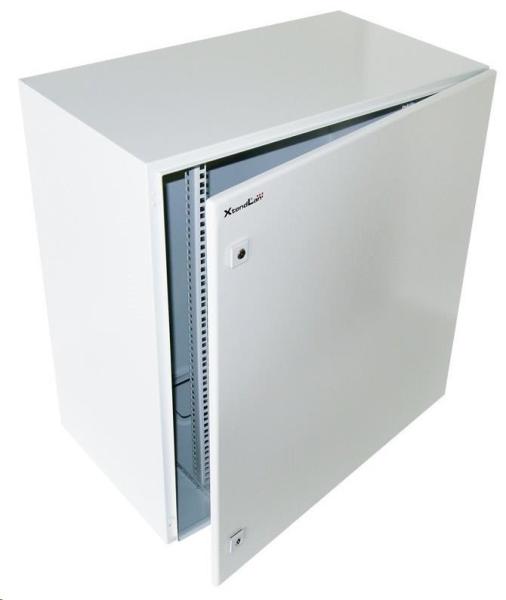 XtendLan 19" venkovní vodotěsný rozvaděč 17U 600x600,  krytí IP55,  nosnost 65kg,  šedý1