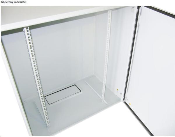 XtendLan 19" venkovní vodotěsný rozvaděč 17U 600x600,  krytí IP55,  nosnost 65kg,  šedý2
