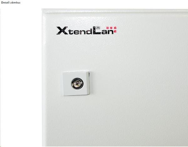 XtendLan 19" venkovní vodotěsný rozvaděč 17U 600x600,  krytí IP55,  nosnost 65kg,  šedý4