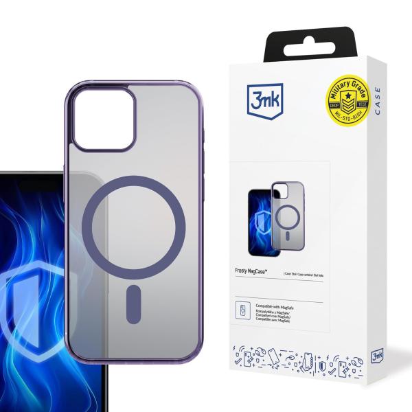 3mk ochranný kryt Frosty MagCase Purple pro Apple iPhone 13