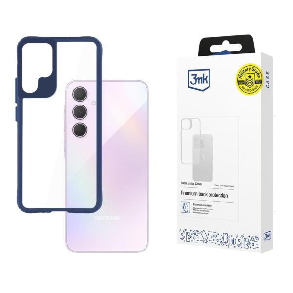 3mk ochranný kryt Satin Armor Case+ Blue pro Samsung Galaxy A35 5G