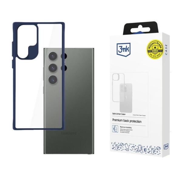 3mk ochranný kryt Satin Armor Case+ Blue pro Samsung Galaxy S24 Ultra