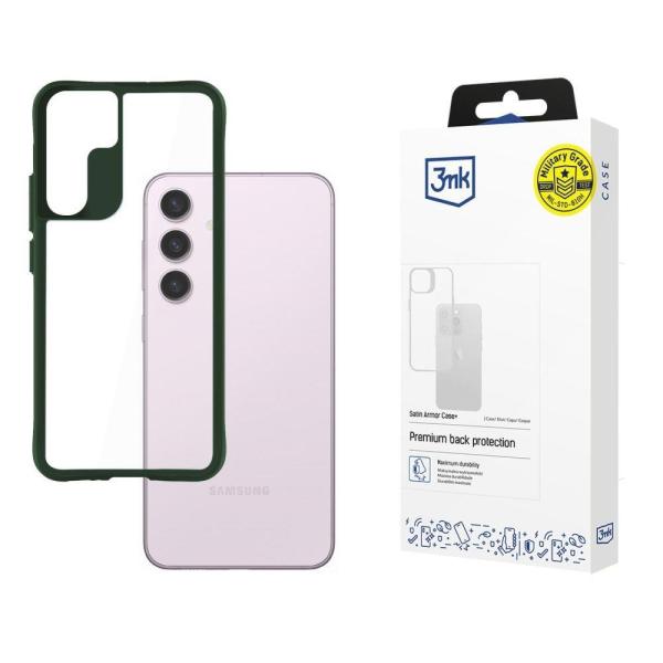 3mk ochranný kryt Satin Armor Case+ Green pro Samsung Galaxy S24