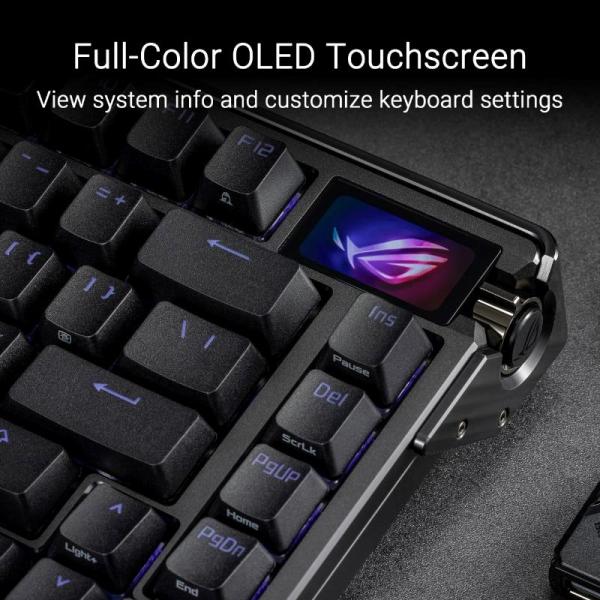 ASUS Klávesnice ROG Azoth Extreme,  Mechanická,  Bezdrátová BT,  RF 2.4GHz,  US,  černá13