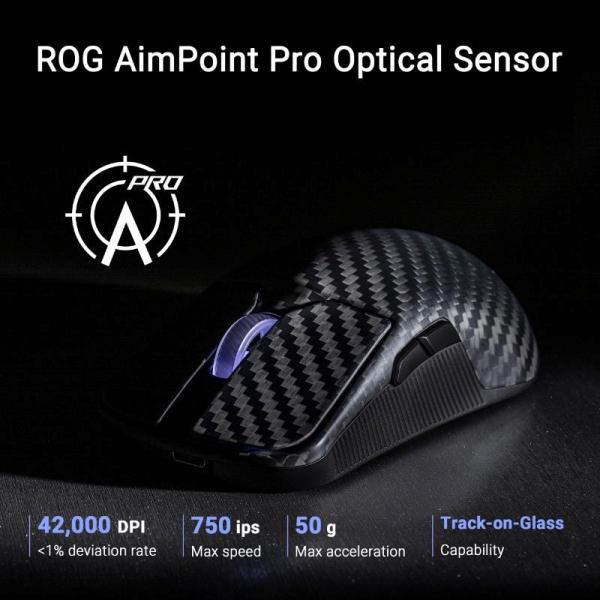 ASUS Herní myš ROG Harpe Ace Extreme, Bezdrátová BT, RF 2.4GHz, černá10