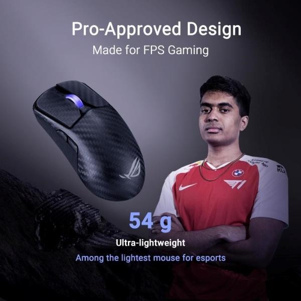 ASUS Herní myš ROG Harpe Ace Extreme, Bezdrátová BT, RF 2.4GHz, černá8