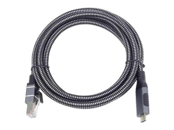 PremiumCord Ethernetový kabel USB-C na LAN RJ45 10/ 100/ 1000,  1m2