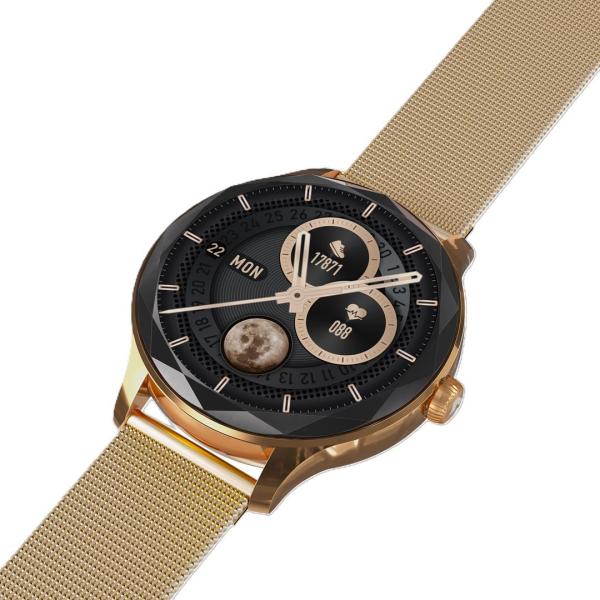 Garett Smartwatch Viva gold steel5