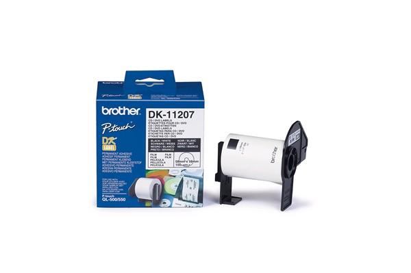 BROTHER DK-11207 Štítky na CD/ DVD (100 ks) - okrúhle štítky s priemerom 58 mm