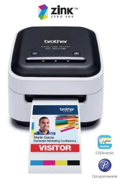 Tlačiareň štítkov BROTHER FOTO - VC500W - WIFI, USB, farebná bez atramentu - integrovaná rezačka