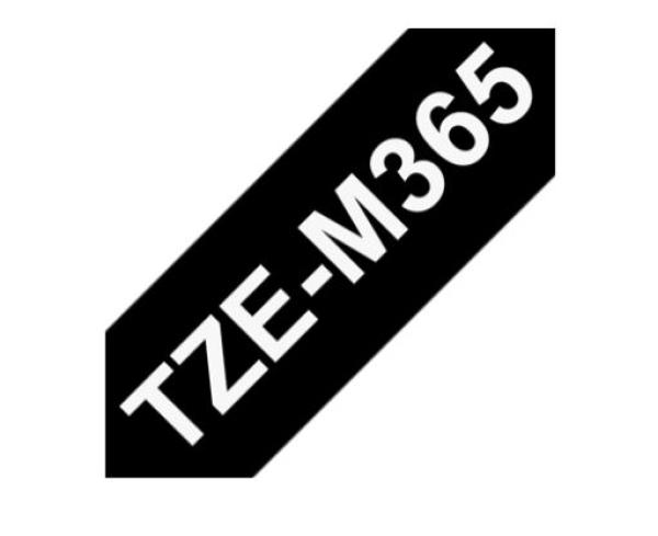 Brother TZEM365, biela/ čierna, 36mm