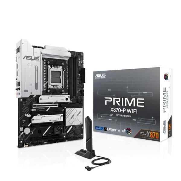 ASUS MB Sc AM5 PRIME X870-P WIFI,  AMD X870,  4xDDR5,  1xHDMI,  2xUSB4,  WiFi
