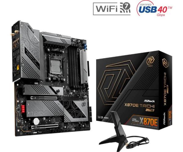 ASRock MB Sc AM5 X870E TAICHI LITE,  AMD X870,  4xDDR5,  1xHDMI,  2xUSB4,  WI-FI