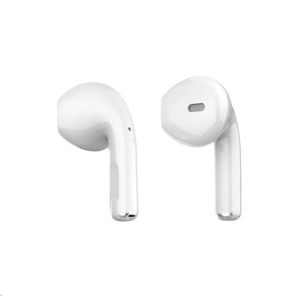 Orava bezdrátová sluchátka s mikrofonem,  USB-C,  dotykové ovládání,  do uší,  IPX3,  bílá0