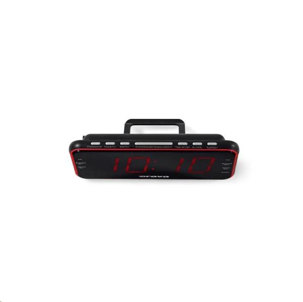 Orava radiobudík s velkým červeným LED displejem, funkce SNOOZE, SLEEP, DIMMER, nabíjení externího zařízení2