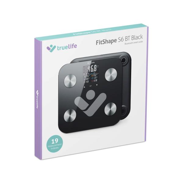 TrueLife FitShape S6 BT - Bioelektrická impedanční bluetooth váha - černá8