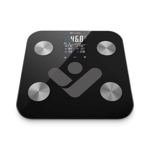 TrueLife FitShape S6 BT - Bioelektrická impedanční bluetooth váha - černá5