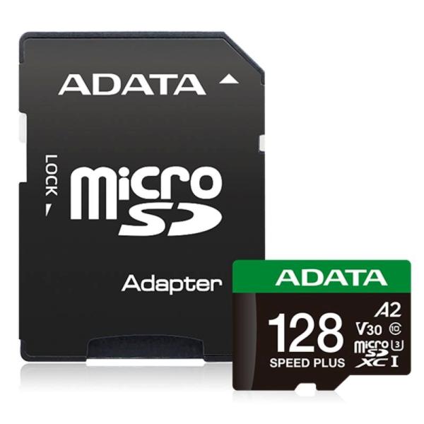 Adata Speed Plus/ Micro SD/ 128GB/ UHS-I U3/ Class 10/ + Adaptér