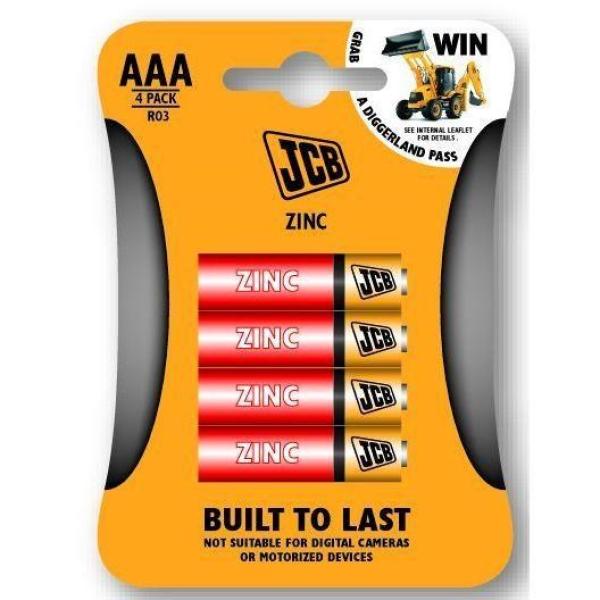 JCB zinko-chloridová baterie R03,  blistr 4 ks