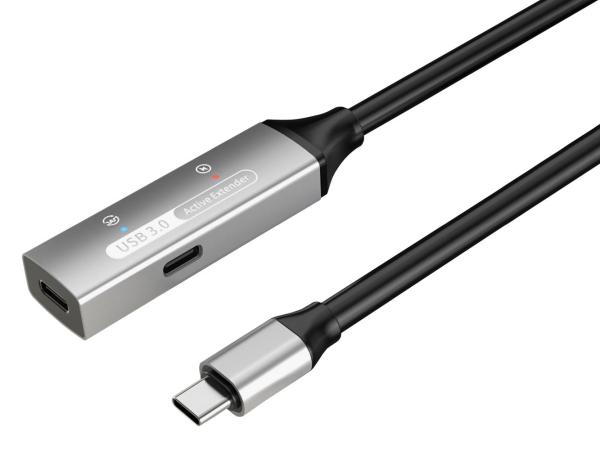 PREMIUMCORD USB-C repeater a prodlužovací kabel Male-Female,  5Gbps Aluminium 10m