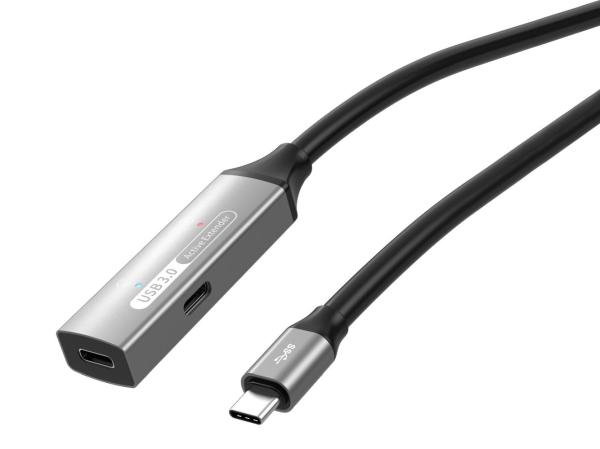 PREMIUMCORD USB-C repeater a prodlužovací kabel Male-Female,  5Gbps Aluminium 10m0
