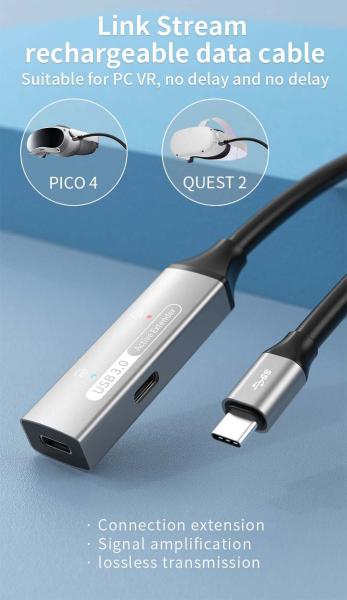 PREMIUMCORD USB-C repeater a prodlužovací kabel Male-Female,  5Gbps Aluminium 10m5